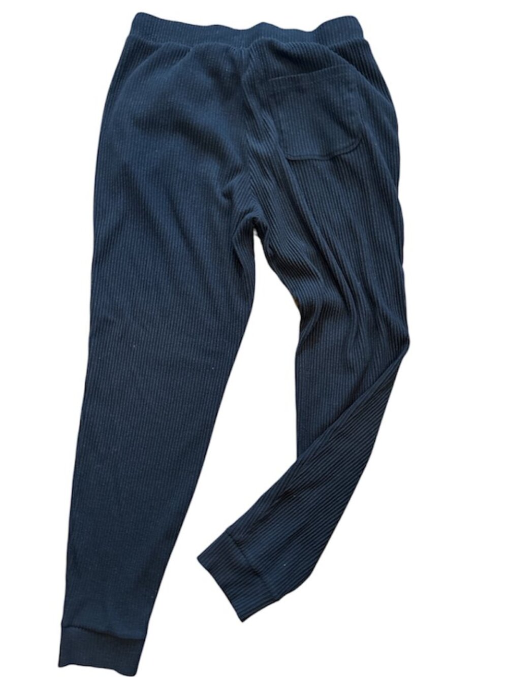 Alo Yoga Black Ribbed Knit Tapered Jogger Sweatpants - Picture 2 of 9